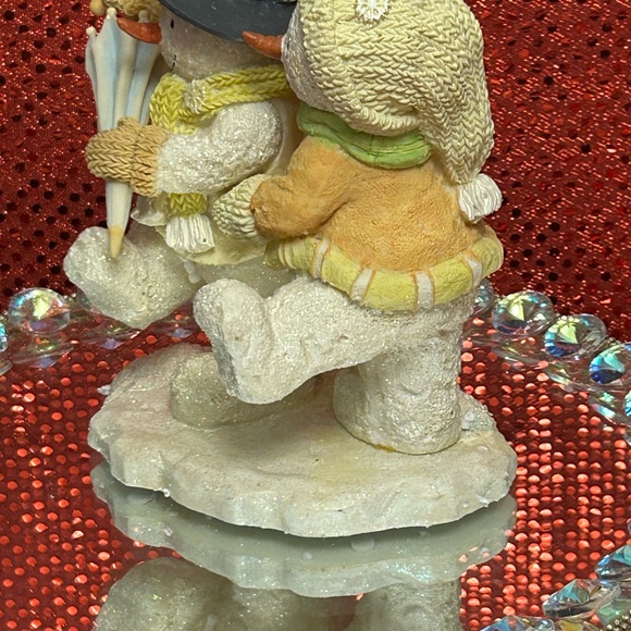 Russ Snowman Couple Figurine - Cream and Tan Approx. 7” - Picture 4 of 11